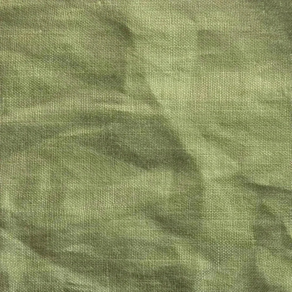 Bloomingdale 100% linen chartreuse button down shirt size 14 - Picture 3 of 10